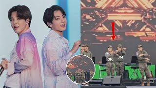 BTS news today BTS’s Jimin and Jungkook Dance at a Military Camp Teaching Soldiers Some Moves [upl. by Yadrahc]