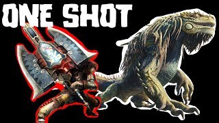 Monster Hunter World  One shot Great Jagras with Charge Blade [upl. by Nnawaj]