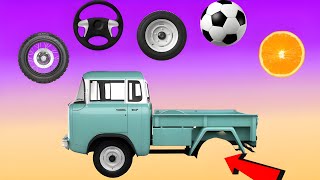 GUESS THE WHEEL OF OLD TRUCK  GUESS CORRECTLY IN THE VIDEO  VEHICLE PUZZLE [upl. by Auqinimod]