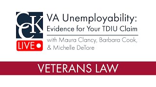 VA Unemployability Evidence for Your TDIU Claim [upl. by Nevsa]