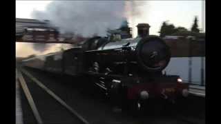 GWR Hall 4965 Rood Ashton Hall at Codsall Railway Station with The Welsh Marches [upl. by Behre]