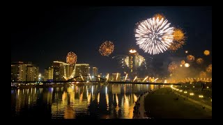 2024 New Years Eve Fireworks in Belgrade Serbia Docek Nove godine u Beogradu vatromet [upl. by Nowaj]