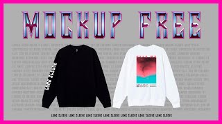 Sweatshirt  Manga Longa Mockup  100 Free  Adobe Photoshop 2023 [upl. by Cusack663]