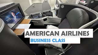 AMERICAN AIRLINES BUSINESS CLASS New York JFK to Paris CDG AA44 Boeing 777 200ER [upl. by Ker]