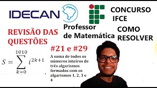 Revisão das questões resolvidas do IFCE 2021  Professor de Matemática Básica  Banca IDECAN [upl. by Reichel]