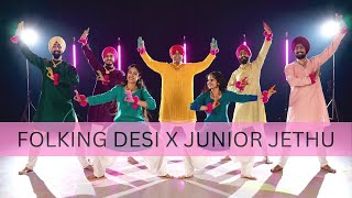 Bhangra Choreography by FolkingDesi ft JuniorJethu [upl. by Osmo]