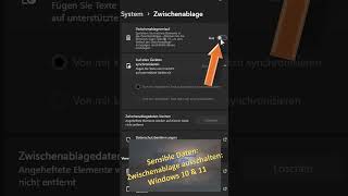 Sensible Daten Zwischenablage ausschalten Windows 10 amp 11 [upl. by Attej629]