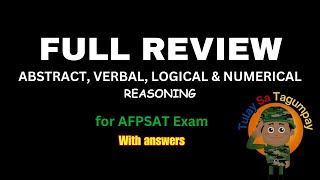 FREE AFPSAT Reviewer FULL REVIEW ABSTRACT VERBAL LOGICAL amp NUMERICAL REASONING w Answers [upl. by Patricio914]