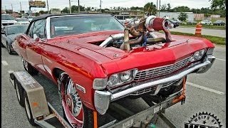 Classic Weekend Candy Red Turbo 68 Impala on 28quot Dub Azzmackas amp Candy Dually [upl. by Amedeo]