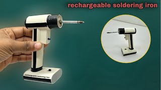 How to make 5V rechargeable soldering iron  Portable rechargeable soldering iron [upl. by Trebleht55]