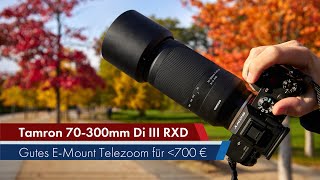 Tamron 70300 mm Di III RXD  Gutes amp günstiges FFTelezoom für den Sony EMount Deutsch [upl. by Aerda173]