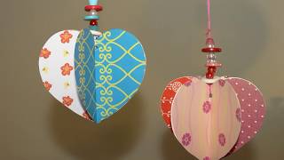 Paper craft ideasMothers day Valentinewedding day hanging paper heart decorationgift idea [upl. by Enillebyam996]