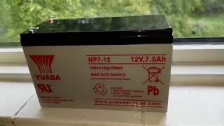 Yuasa 12v sealed lead acid battery 7ah [upl. by Flann]