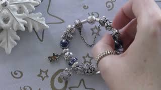 Pandora Christmas 2022 Blue Twotone Bracelet [upl. by Ayahsal338]