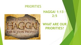 Sunday Service for October 13 2024 Haggai  What are our priorities [upl. by Nocaed336]