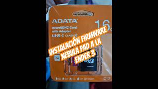 Instalando firmware nebula pad a la ender 3 ender3 3dprinting creality3d [upl. by Noxaj]