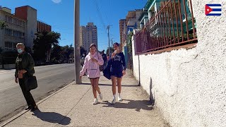 Cuba Havana  Calle 23 Busy street in El Vedado district [upl. by Aekahs]