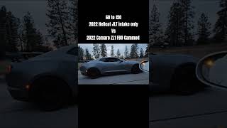 2022 FBO Cammed ZL1 vs 2022 Challenger Hellcat JLT intake only [upl. by Nnazil]