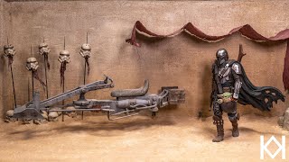 The Mandalorian Tatooine Diorama with Speeder Bike and Stormtrooper Heads [upl. by Odnumde]