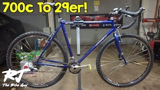 700c to 29er Wheel Conversion  DIY Gravel Bike Update [upl. by Aihseyt369]