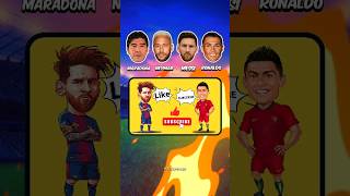 Maradona vs Neymar vs Messi vs Ronaldo football shorts messi ronaldo [upl. by Fougere545]