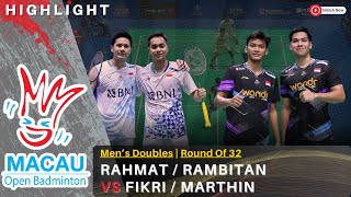 HidayatRambitan Against FikriMarthin at R32 Macau Open 2024 [upl. by Shaffert]