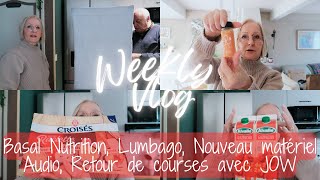 Weekly Vlog N°46  Basal Nutrition Rangement sous sol Lumbago Soft Box et Retour de courses JOW 🛒 [upl. by Waneta]