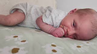 Newborn Tummy Time  3 Weeks Old [upl. by Safire]