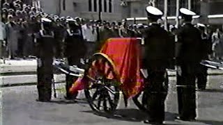 Ceremonia Sepultación 4 héroes de quotIquique y Pta Gruesaquot Sánchez Eusquiza Reynolds Olid año 1985 [upl. by Garibold]