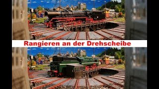 Spur TT  Rangieren an der Drehscheibe mit 18201 der 41 von Fischer Modell und Ludmilla von Piko [upl. by Llehcam]