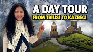 A Day Tour From Tbilisi To Kazbegi  Must go to places in Kazbegi  Most Beautiful Church In Georgia [upl. by Byrom]