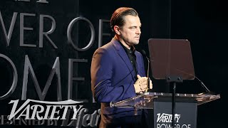 Leonardo DiCaprio Gives Speech Honoring Lily Gladstones Performance in Killers of the Flower Moon [upl. by Haimerej109]