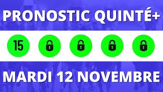 PRONOSTIC PMU QUINTÉ  MARDI 12 NOVEMBRE CHANTILLY RÉUNION 1 COURSE 4 [upl. by Nyrret]