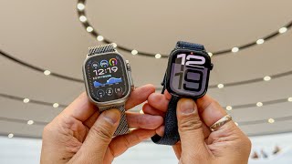 Apple Watch Series 10 amp Apple Watch Ultra 2 Satin Black  First Look amp Hands On [upl. by Ddart]