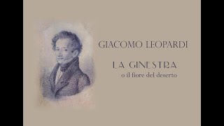 GIACOMO LEOPARDI  LA GINESTRA [upl. by Bron]