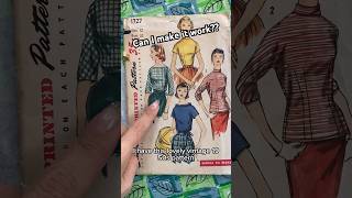 Can I make it work with 1 yard vintagesewing sewingproject vintagepatterns [upl. by Ecyak74]