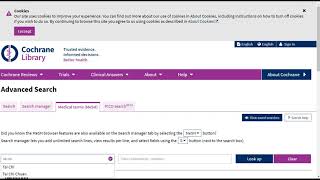 Cochrane Library  Using the Advanced Search [upl. by Hgieloj]