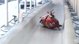 The Italian womens team makes their debut in bobsleigh [upl. by Assert]