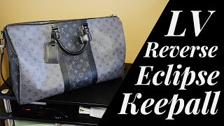 LIMITED Louis Vuitton Reverse Eclipse Keepall Bandouliere 50 Review Unboxing amp Try On Virgil Abloh [upl. by Llekram]