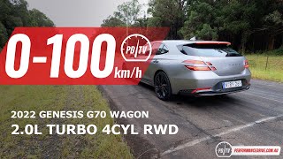 2022 Genesis G70 Shooting Brake 0100kmh amp engine sound [upl. by Hemminger]