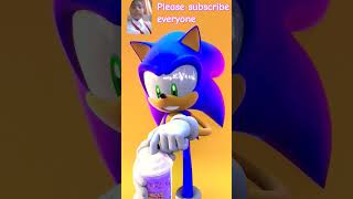 Sonic getting finger trap in Grimmace Shake sonic memes funny youtubeshorts shorts funny [upl. by Eivlys]