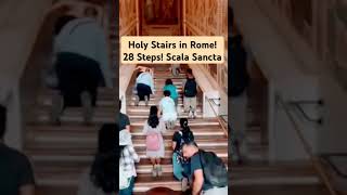 Catholics on their Knees Climbing The Scala Sancta in Rome [upl. by Trawets656]