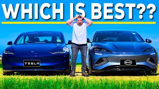 2024 Tesla Model 3 Highland vs BYD Seal WHO WINS [upl. by Tarsuss]