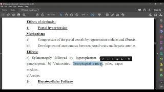 L86 PATHOLOGY Effects of cirrhosis [upl. by Fernas689]