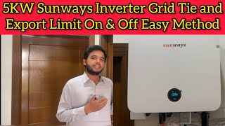 On Grid Sunways Inverter Export Limit on and Off Method  Sunways Inverter Installation procedure [upl. by Yarrum]