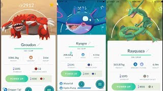 Rayquaza vs Groudon vs Kyogre IN POKEMON GO [upl. by Etnauj]