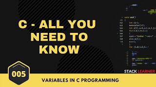 005 Variables in C Programming  C All You Need to Know  C Bangla Tutorial [upl. by Rheinlander]