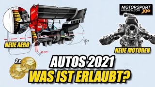 Formel 1 Entwicklung 2021 Was ist erlaubt [upl. by Thorny]