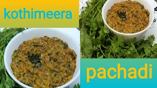 kothimeera Pachadi Recipe in TeluguKothimeera Chutney [upl. by Goodrich]