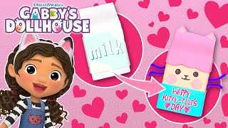 Craft Your Own GabbyThemed Valentines to Give Your Friends  GABBYS DOLLHOUSE [upl. by Kcim]